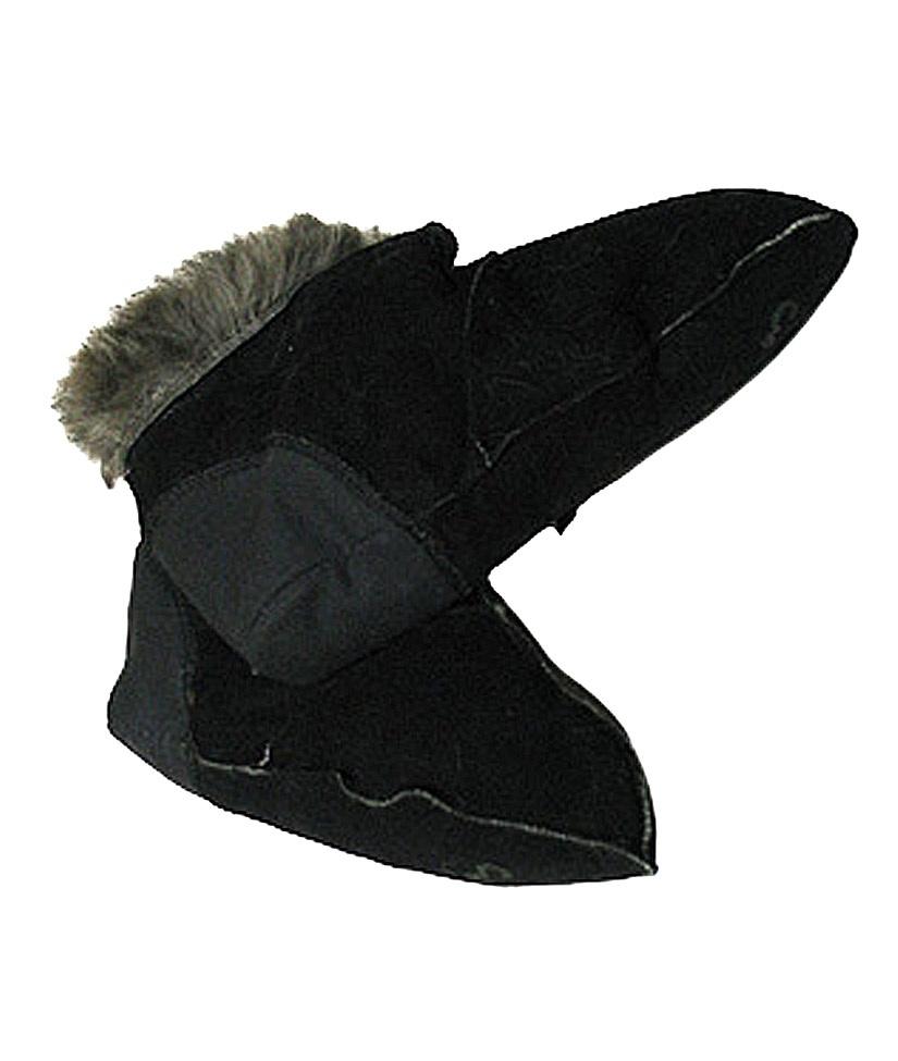 Носки меховые дубленые черного цвета Носки меховые дубленые черного цвета